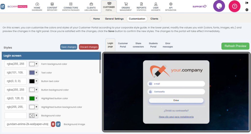Customer-Portal-Customization