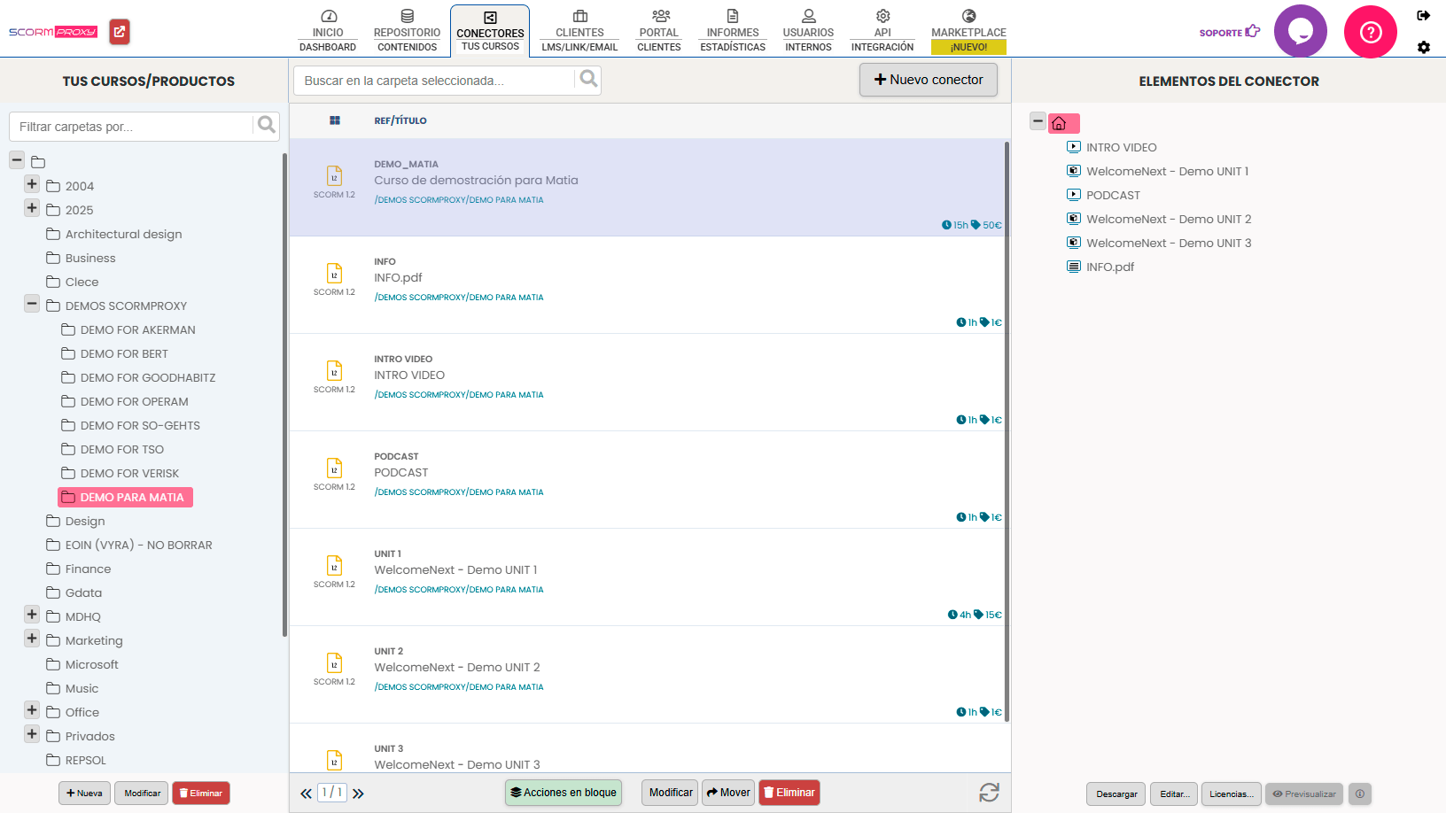 Catálogo de cursos scorm cloud