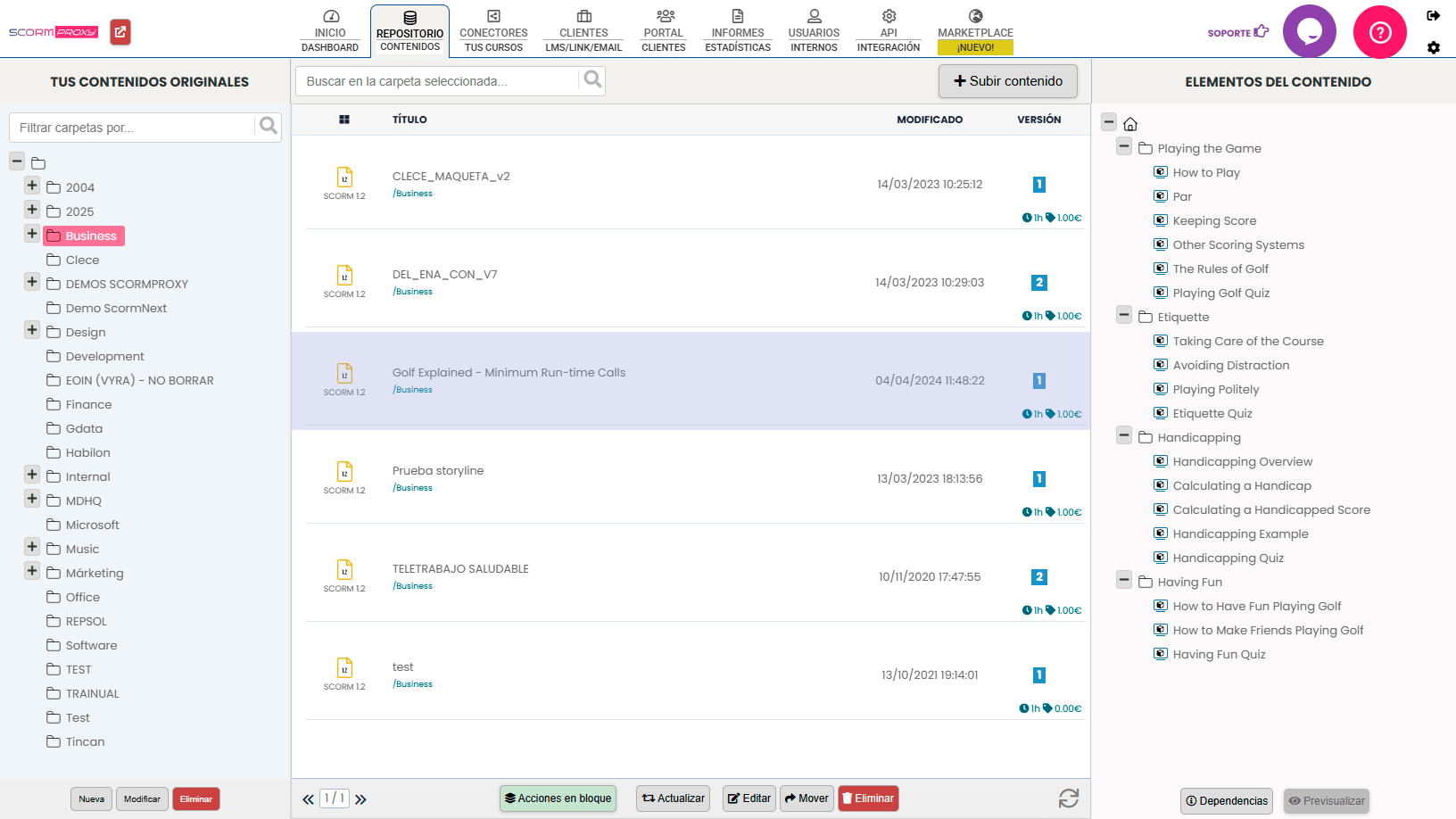 Repositorio de contenidos scorm cloud Repositorio de contenidos scorm cloud